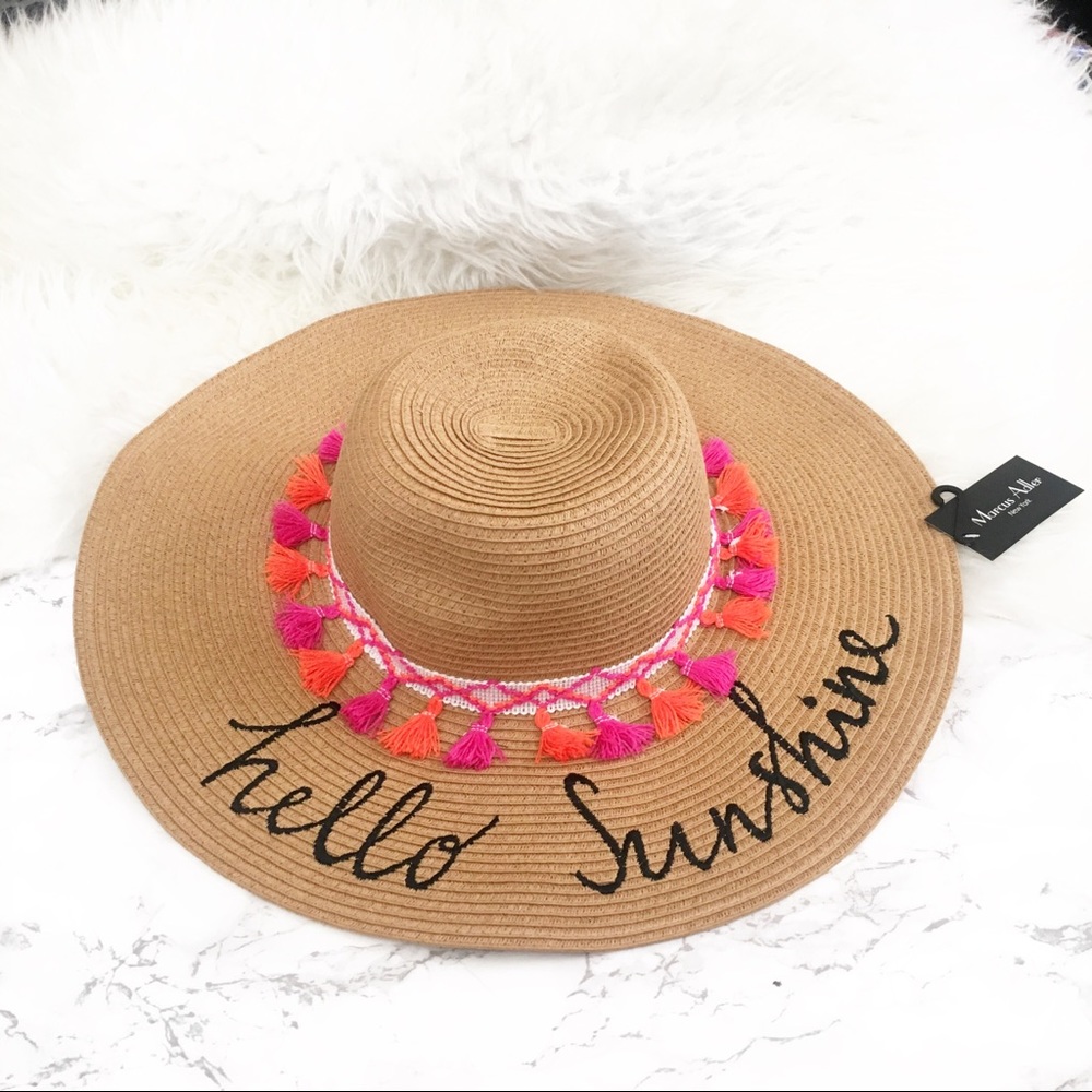 Marcus Adler New York pompom floppy hat NWT